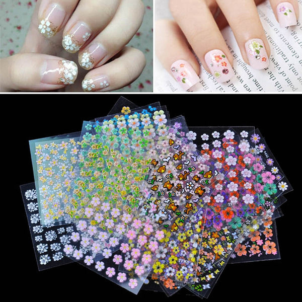 Top Nail 30 Sheet Beauty Floral Design Patterns